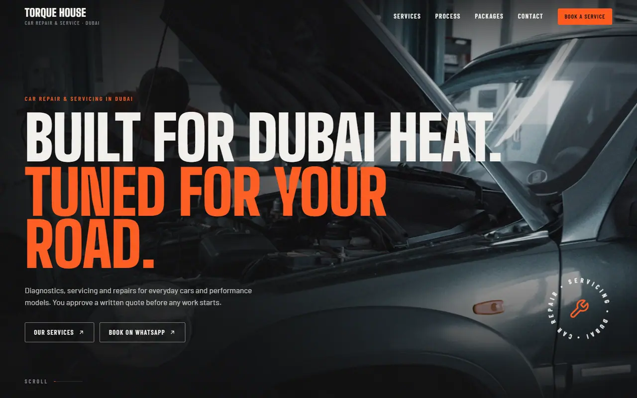 Car Repair — Auto repair garage website design