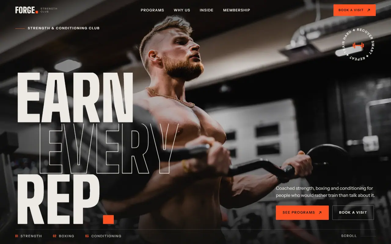 Gym — Gym & fitness website design
